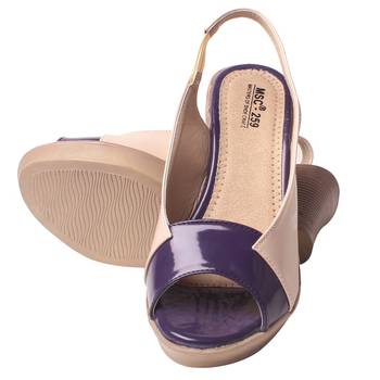 women's Purple Synthetic leather Wedges 5