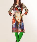 Multi Colour Georgette Full Sleeves Kurti