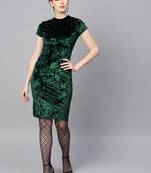 Emerald Green Velvet Bodycon Dress