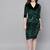 Emerald Green Velvet Wrap Bodycon Dress