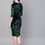 Emerald Green Velvet Wrap Bodycon Dress