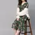 Green Floral Wrap Tie Dress