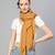 Mustard Check French Knot Scarf
