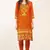 Orange Georgette Printed Kurti