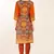 Orange Georgette Printed Kurti
