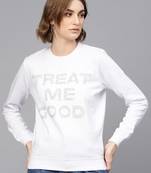 White Front Studded Sweatshirt