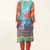 Multi Colour Georgette Round Neck Kurti