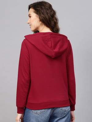 Maroon Kangaroo Pocket Hoodie 3