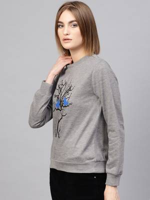 Grey Tree Print Sweatshirt 2