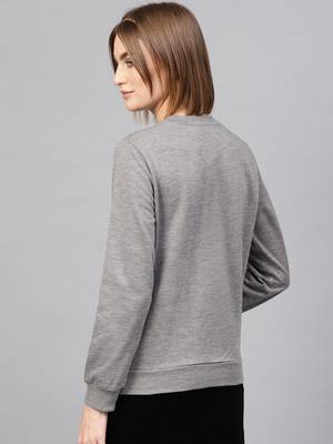 Grey Tree Print Sweatshirt 3