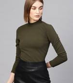 Olive Turtle Neck Top