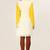 Yellow and Off White Georgette Embroidered Kurti