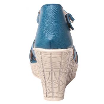 women's Blue  Wedges 3