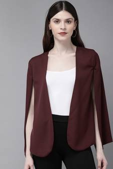 Maroon Cape Jacket