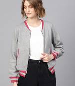 Grey Kangaroo Pocket Bomber Jacket
