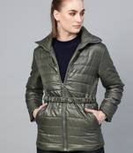 Grey Belted Quilted Jacket