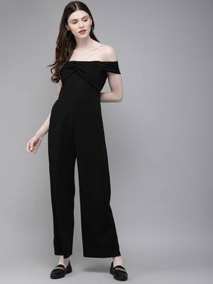 Black Off Shoulder Jumpsuit 1