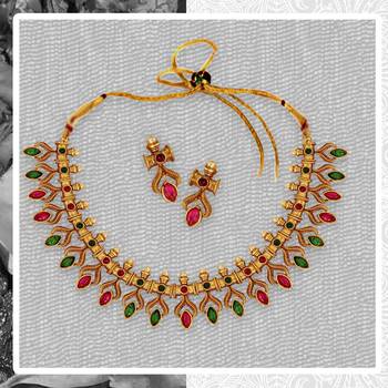 multicolor Emerald Necklace Set 1