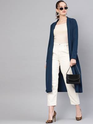 green Rib Longline Shrug 4
