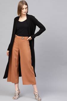 Black Rib Longline Shrug