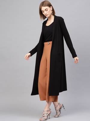 Black Rib Longline Shrug 2