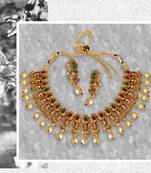 Ruby Emerald Necklace Set