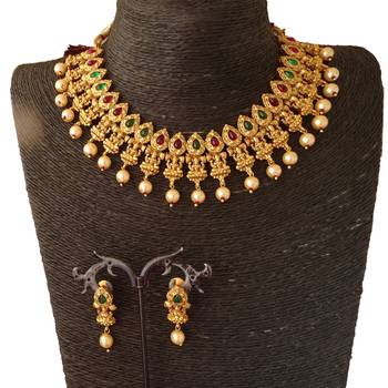 Ruby Emerald  Necklace Set 2