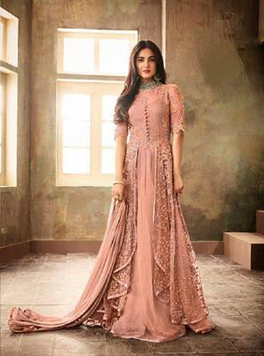 Orange embroidered santoon salwar 1