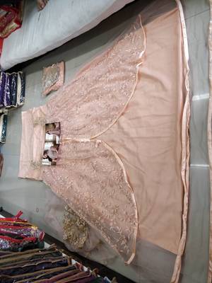Orange embroidered santoon salwar 2