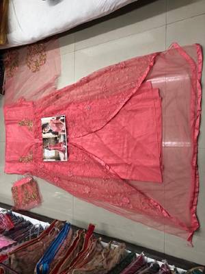 Hot-pink embroidered santoon salwar 2