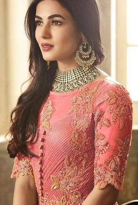 Hot-pink embroidered santoon salwar 3