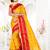 Yellow woven art silk saree with blouse