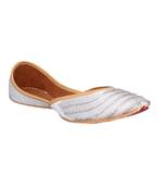 silver  slip on  Juti for Women