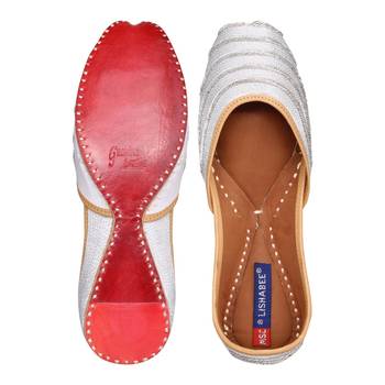 silver  slip on  Juti for Women 5