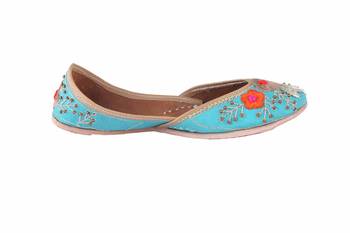 Women blue  slip on jutis 2