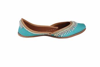 Women blue  slip on jutis 2