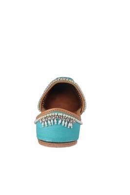 Women blue  slip on jutis 4