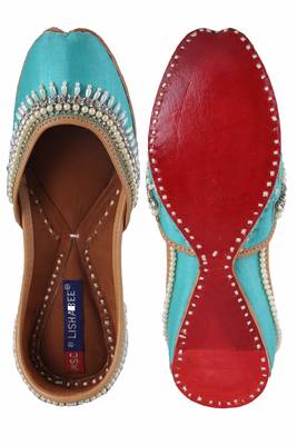 Women blue  slip on jutis 5