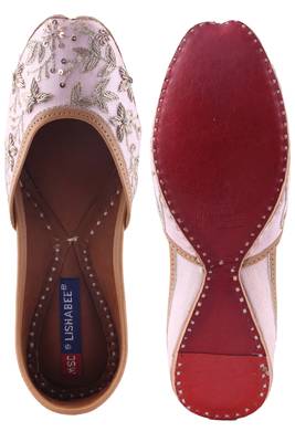 Women pink  slip on jutis 5