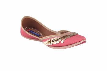 Women Pink  slip on jutis 1
