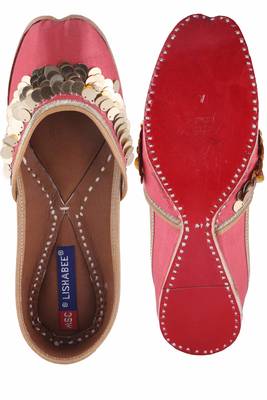 Women Pink  slip on jutis 5