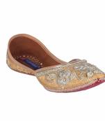 Women Embroidered brown slip on Juttis