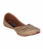 Women brown colored slip on Juttis