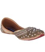 Women tan  Genuine Leather Juttis