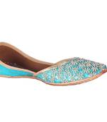 Women Hand printed Genuine Leather Juttis
