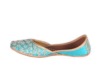 Women Hand printed Genuine Leather Juttis 3
