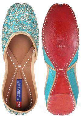 Women Hand printed Genuine Leather Juttis 5