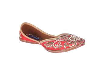 Women Hand printed Genuine Leather Juttis 1