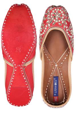 Women Hand printed Genuine Leather Juttis 5