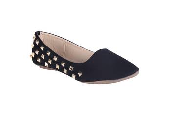 Women black  Genuine Leather Juttis 1